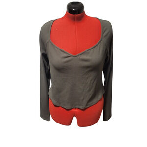 NWT Wild Fable green long sleeve top, size xxl